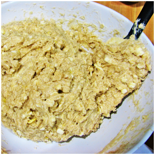pea-sized bits of butter is visible throughout dough, creating a light and flaky blueberry scone