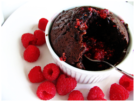 Chocolate Cake with Raspberry Sauce